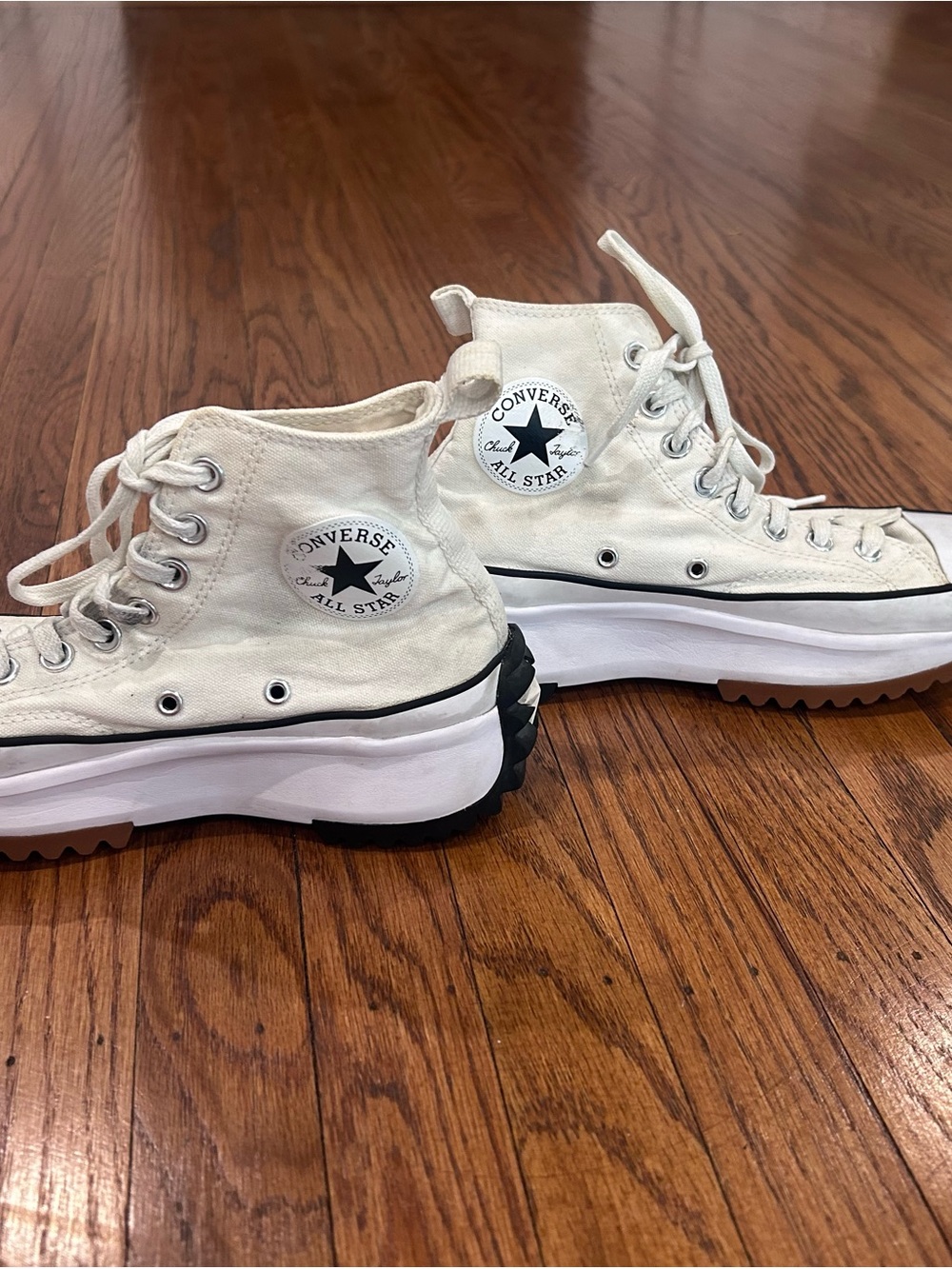 Converse Off-White Platform High Top Sneakers - Picture 8 of 8